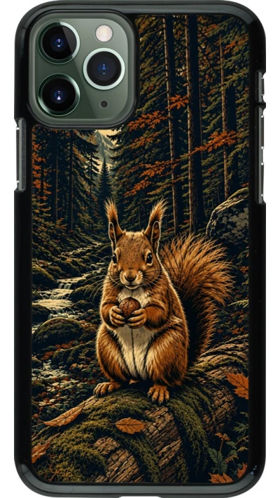 Coque iPhone 11 Pro - Linocut Ecureuil