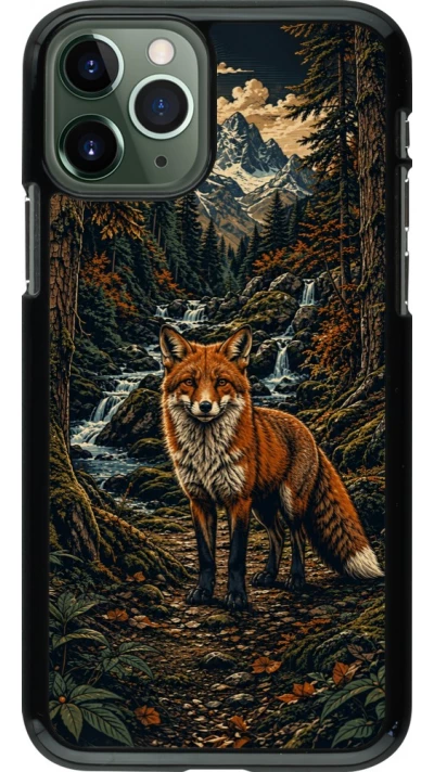 Coque iPhone 11 Pro - Linocut Renard