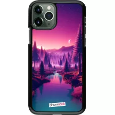 iPhone 11 Pro Case Hülle - Lila-rosa Landschaft