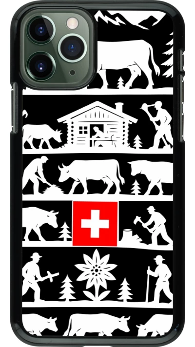 Coque iPhone 11 Pro - Poya Suisse 1 noir