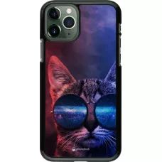 Coque iPhone 11 Pro - Red Blue Cat Glasses