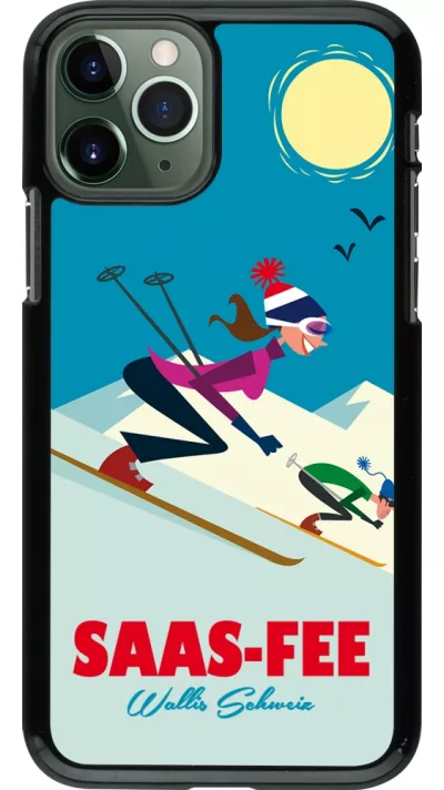 iPhone 11 Pro Case Hülle - Saas-Fee Ski Downhill