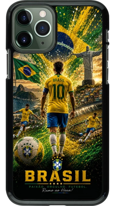 Coque iPhone 11 Pro - Football Brésil splash 2026