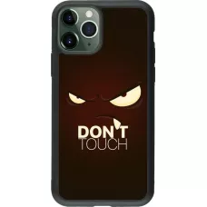 Coque iPhone 11 Pro - Silicone rigide noir Angry Dont Touch