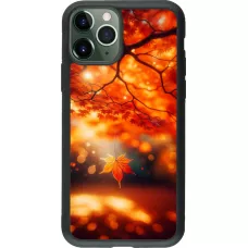 iPhone 11 Pro Case Hülle - Silikon schwarz Herbst Magisch Orange