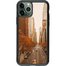Coque iPhone 11 Pro - Silicone rigide noir Autumn 2024 New York city