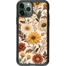 iPhone 11 Pro Case Hülle - Silikon schwarz Autumn 25 Flower pattern