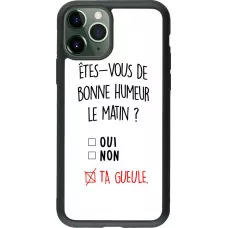 Hülle iPhone 11 Pro - Silikon schwarz Bonne humeur matin