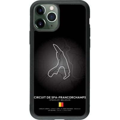 Coque iPhone 11 Pro - Silicone rigide noir F1 Track 2025 Belgium