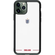 Coque iPhone 11 Pro - Silicone rigide noir Maillot de football Angleterre 2026 personnalisable