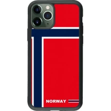 iPhone 11 Pro Case Hülle - Silikon schwarz Norwegen 2026 personalisierbares Fussballtrikot