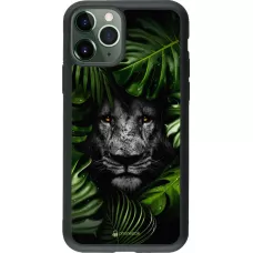 Coque iPhone 11 Pro - Silicone rigide noir Forest Lion