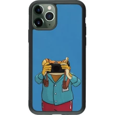 Coque iPhone 11 Pro - Silicone rigide noir Frog with camera DTMF