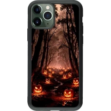 iPhone 11 Pro Case Hülle - Silikon schwarz Halloween 2025 Road of Terrifying Pumpkins