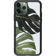 Hülle iPhone 11 Pro - Silikon schwarz Monstera Plant