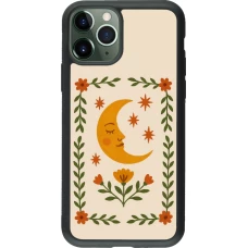 Coque iPhone 11 Pro - Silicone rigide noir Half moon stamp 2026