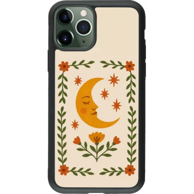Coque iPhone 11 Pro - Silicone rigide noir Half moon stamp 2026