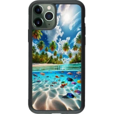 iPhone 11 Pro Case Hülle - Silikon schwarz Strandparadies