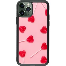 Coque iPhone 11 Pro - Silicone rigide noir Saint Valentines Day 26 Lollipop