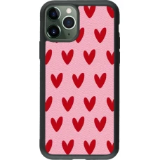 iPhone 11 Pro Case Hülle - Silikon schwarz Saint Valentines Day 26 Pattern heart