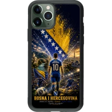 Coque iPhone 11 Pro - Silicone rigide noir Football Bosnie-Herzégovine splash 2026