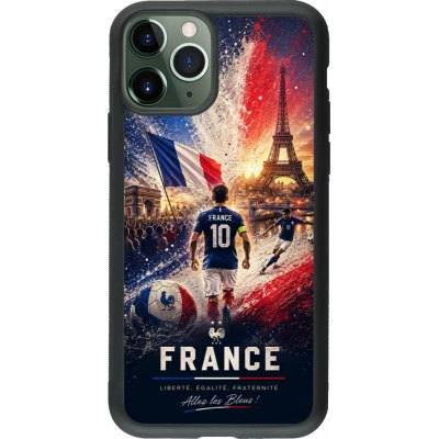 iPhone 11 Pro Case Hülle - Silikon schwarz Fussball Frankreich splash 2026