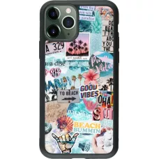 Coque iPhone 11 Pro - Silicone rigide noir Summer 20 collage