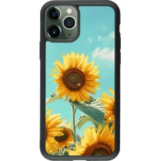 Coque iPhone 11 Pro - Silicone rigide noir Sunflowers Summer 2026