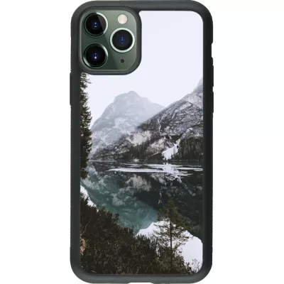 iPhone 11 Pro Case Hülle - Silikon schwarz Winter 22 snowy mountain and lake