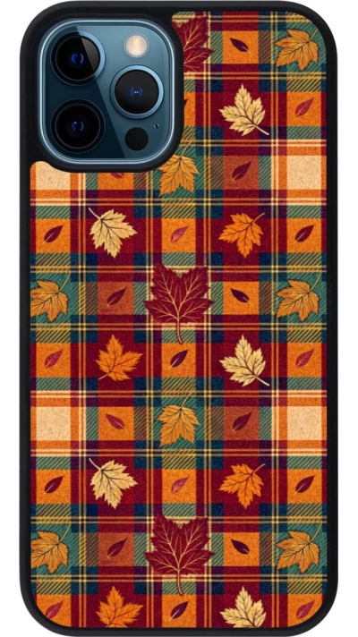 Coque iPhone 12 / 12 Pro - Silicone rigide noir Autumn 26 Autumn pattern