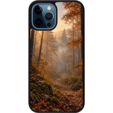 Coque iPhone 12 / 12 Pro - Silicone rigide noir Autumn 26 Autumn walk