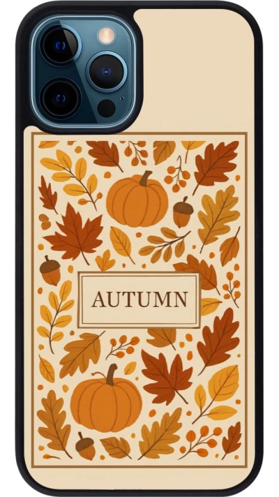 Coque iPhone 12 / 12 Pro - Silicone rigide noir Autumn 26 Hello autumn