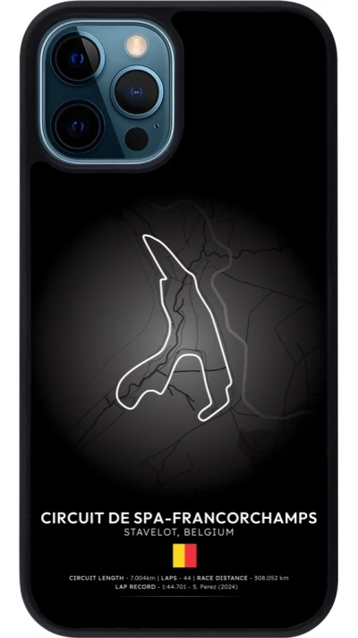 iPhone 12 / 12 Pro Case Hülle - Silikon schwarz F1 Track 2025 Belgium