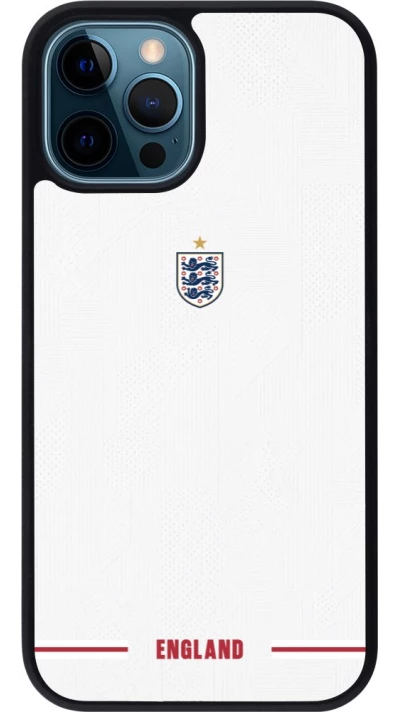 iPhone 12 / 12 Pro Case Hülle - Silikon schwarz England 2026 personalisierbares Fussballtrikot