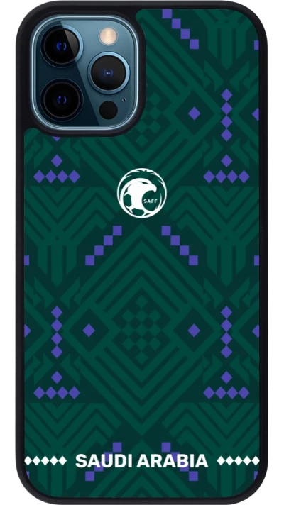 iPhone 12 / 12 Pro Case Hülle - Silikon schwarz Saudi Arabien 2026 personalisierbares Fussballtrikot