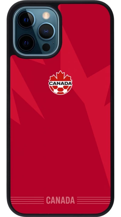 iPhone 12 / 12 Pro Case Hülle - Silikon schwarz Kanada 2026 personalisierbares Fussballtrikot