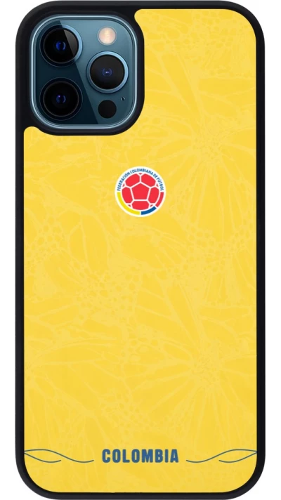 iPhone 12 / 12 Pro Case Hülle - Silikon schwarz Kolumbien 2026 personalisierbares Fussballtrikot