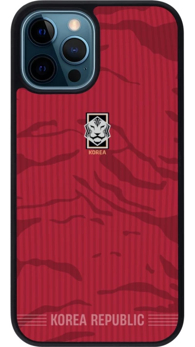 iPhone 12 / 12 Pro Case Hülle - Silikon schwarz Südkorea 2026 personalisierbares Fussballtrikot