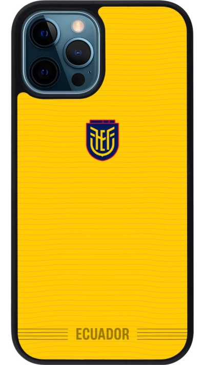 iPhone 12 / 12 Pro Case Hülle - Silikon schwarz Ecuador 2026 personalisierbares Fussballtrikot