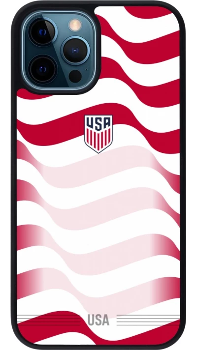iPhone 12 / 12 Pro Case Hülle - Silikon schwarz Vereinigten Staaten 2026 personalisierbares Fussballtrikot