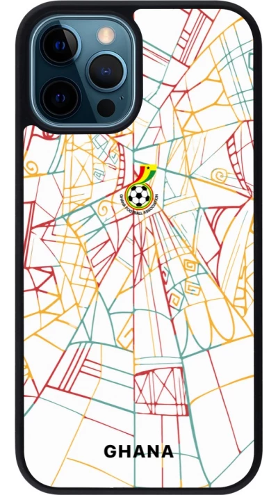 iPhone 12 / 12 Pro Case Hülle - Silikon schwarz Ghana 2026 personalisierbares Fussballtrikot