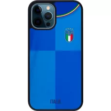 iPhone 12 / 12 Pro Case Hülle - Silikon schwarz Italien 2022 personalisierbares Fußballtrikot