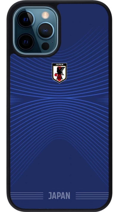 iPhone 12 / 12 Pro Case Hülle - Silikon schwarz Japan 2026 personalisierbares Fussballtrikot