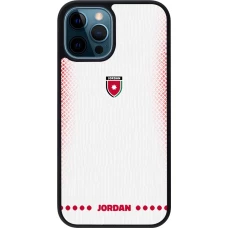 iPhone 12 / 12 Pro Case Hülle - Silikon schwarz Jordanien 2026 personalisierbares Fussballtrikot