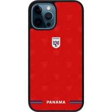 iPhone 12 / 12 Pro Case Hülle - Silikon schwarz Panama 2026 personalisierbares Fussballtrikot