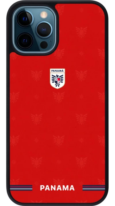 iPhone 12 / 12 Pro Case Hülle - Silikon schwarz Panama 2026 personalisierbares Fussballtrikot