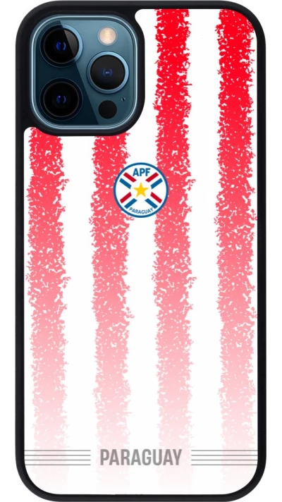iPhone 12 / 12 Pro Case Hülle - Silikon schwarz Paraguay 2026 personalisierbares Fussballtrikot
