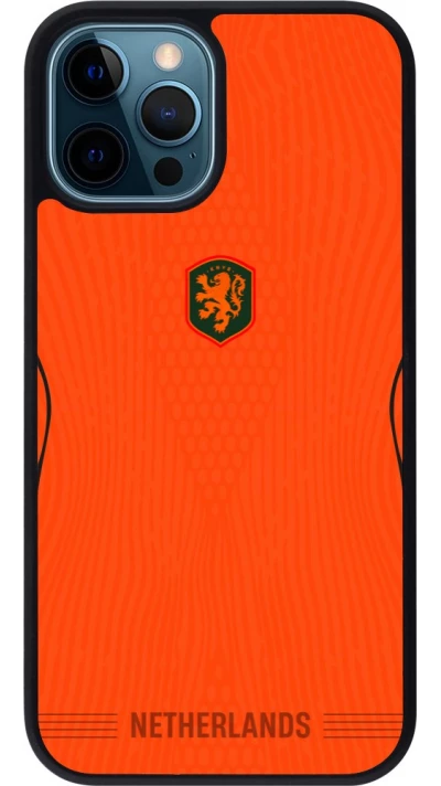 iPhone 12 / 12 Pro Case Hülle - Silikon schwarz Niederlande 2026 personalisierbares Fussballtrikot