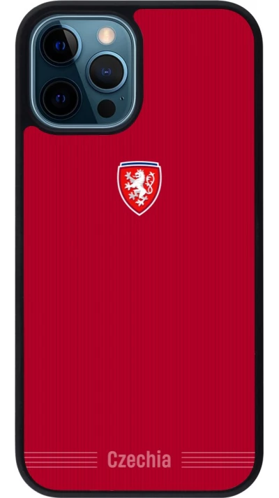 iPhone 12 / 12 Pro Case Hülle - Silikon schwarz Tschechische Republik 2026 personalisierbares Fussballtrikot
