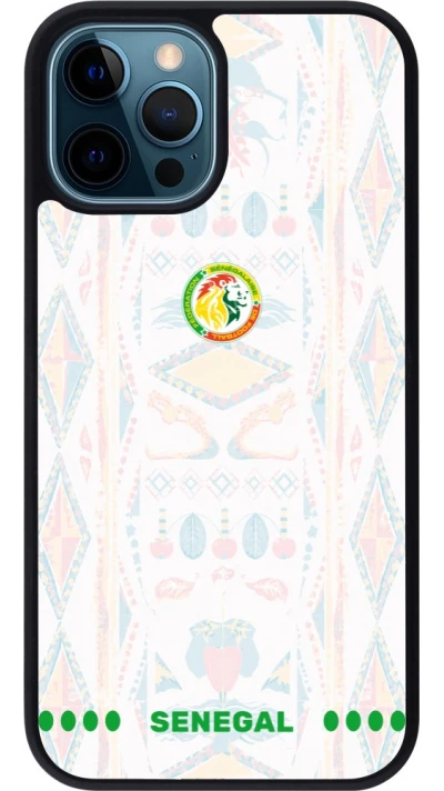 iPhone 12 / 12 Pro Case Hülle - Silikon schwarz Senegal 2026 personalisierbares Fussballtrikot